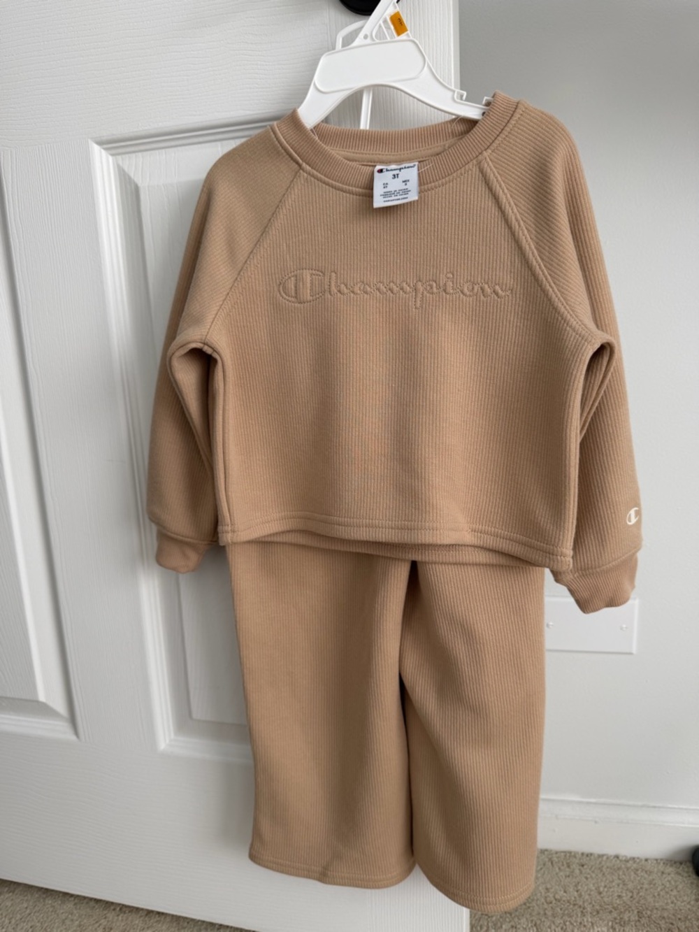 Champion Ribbed 2-Piece Set Tan 3T